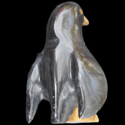 Jade hand-carved Penguin 70*43*97mm 277g in sunlight - Rocks and Things Store