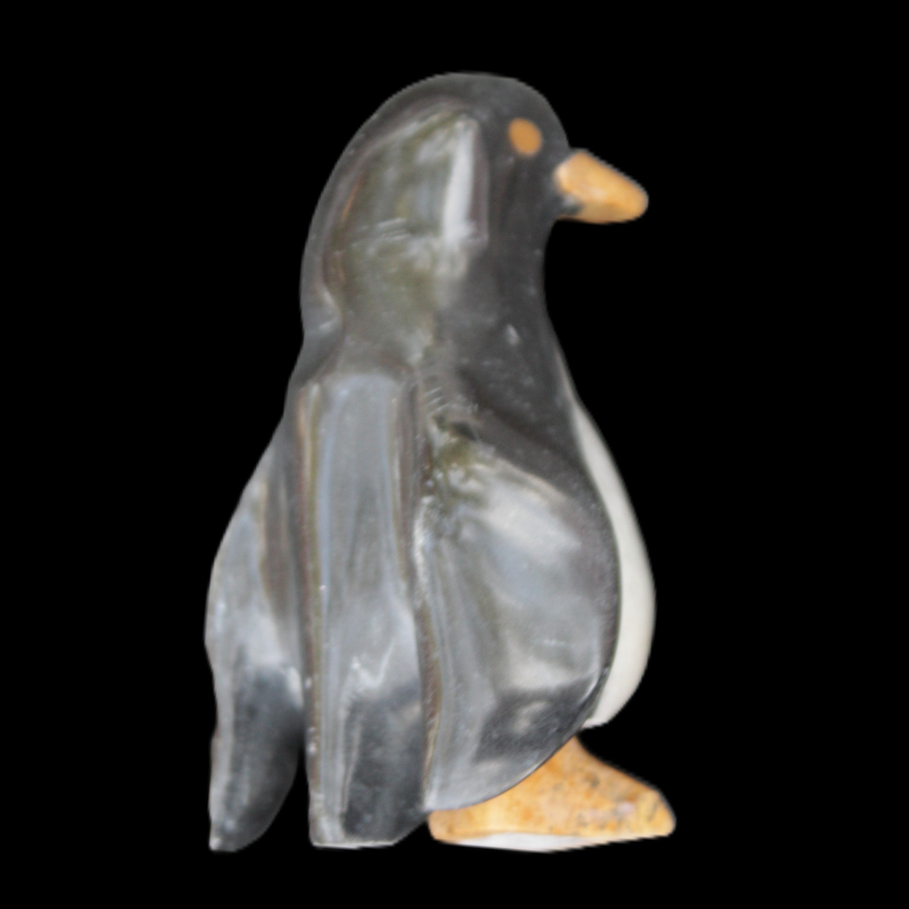 Jade hand-carved Penguin 70*43*97mm 277g in sunlight - Rocks and Things Store