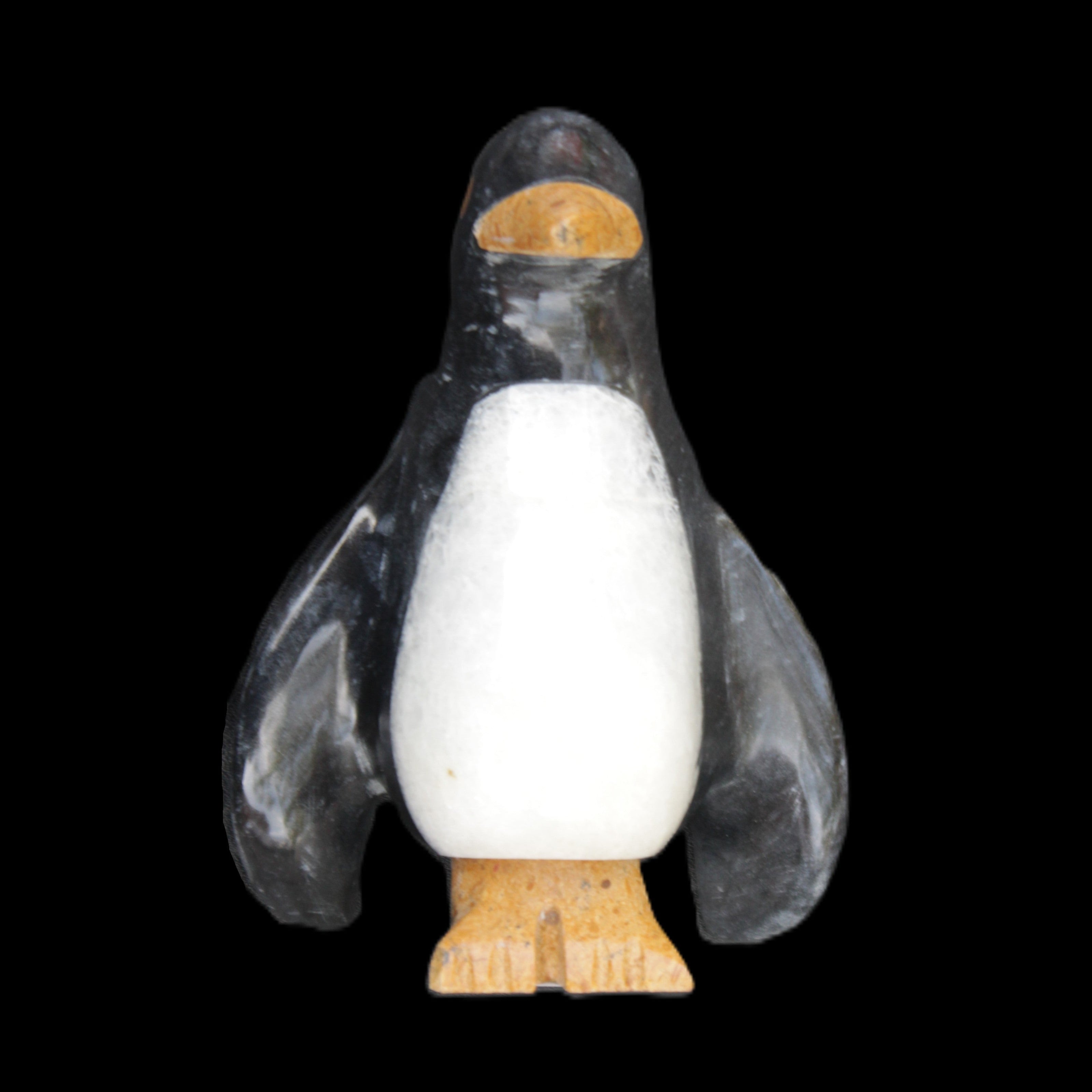 Jade hand-carved Penguin 70*43*97mm 277g in sunlight - Rocks and Things Store