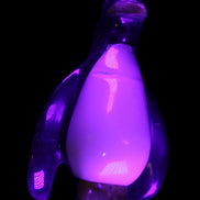 Jade hand-carved Penguin 93*61*154mm 787g in UV light - Rocks and Things Store