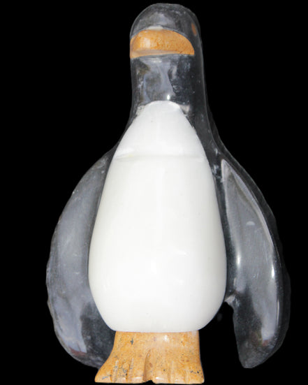 Jade hand-carved Penguin 93*61*154mm 787g in sunlight - Rocks and Things Store