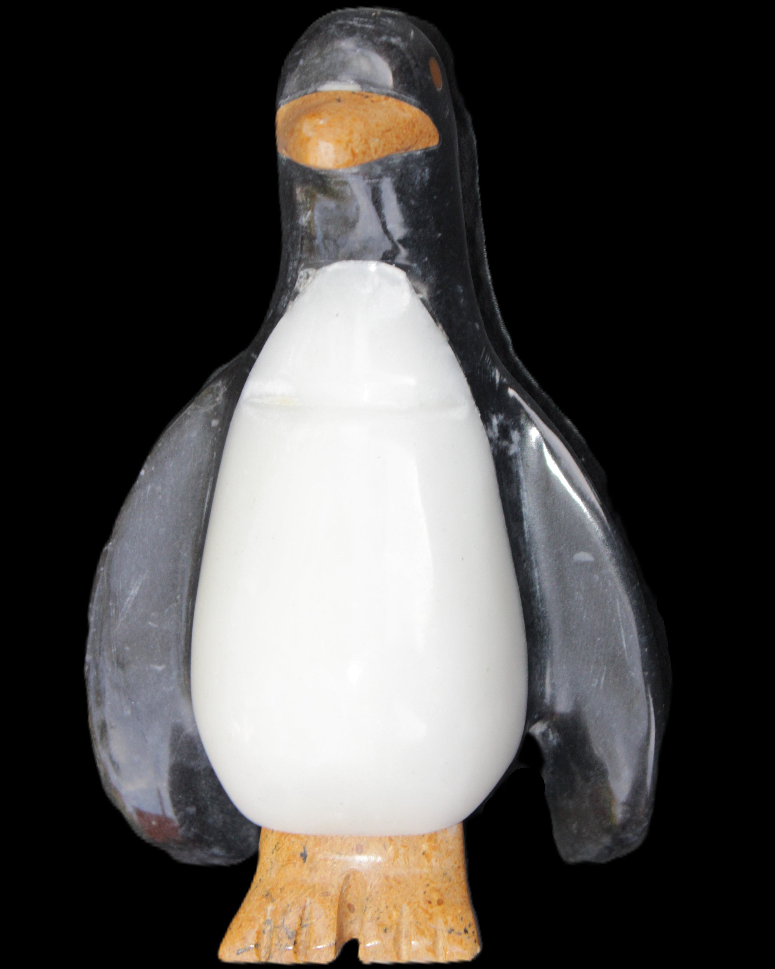 Jade hand-carved Penguin 93*61*154mm 787g in sunlight - Rocks and Things Store