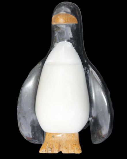 Jade hand-carved Penguin 93*61*154mm 787g in sunlight - Rocks and Things Store