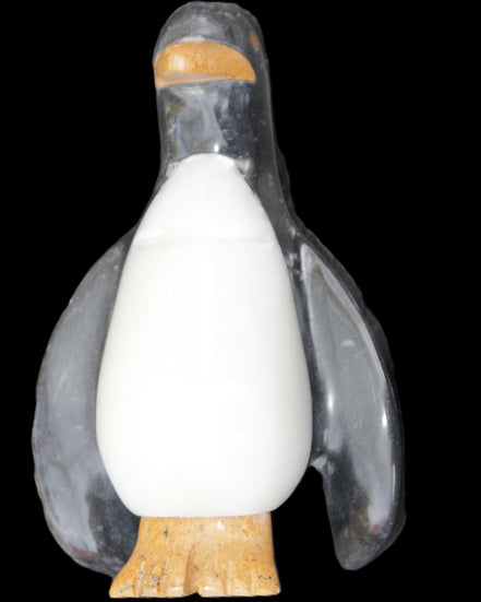 Jade hand-carved Penguin 93*61*154mm 787g in sunlight - Rocks and Things Store