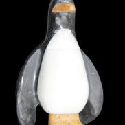 Jade hand-carved Penguin 93*61*154mm 787g in sunlight - Rocks and Things Store