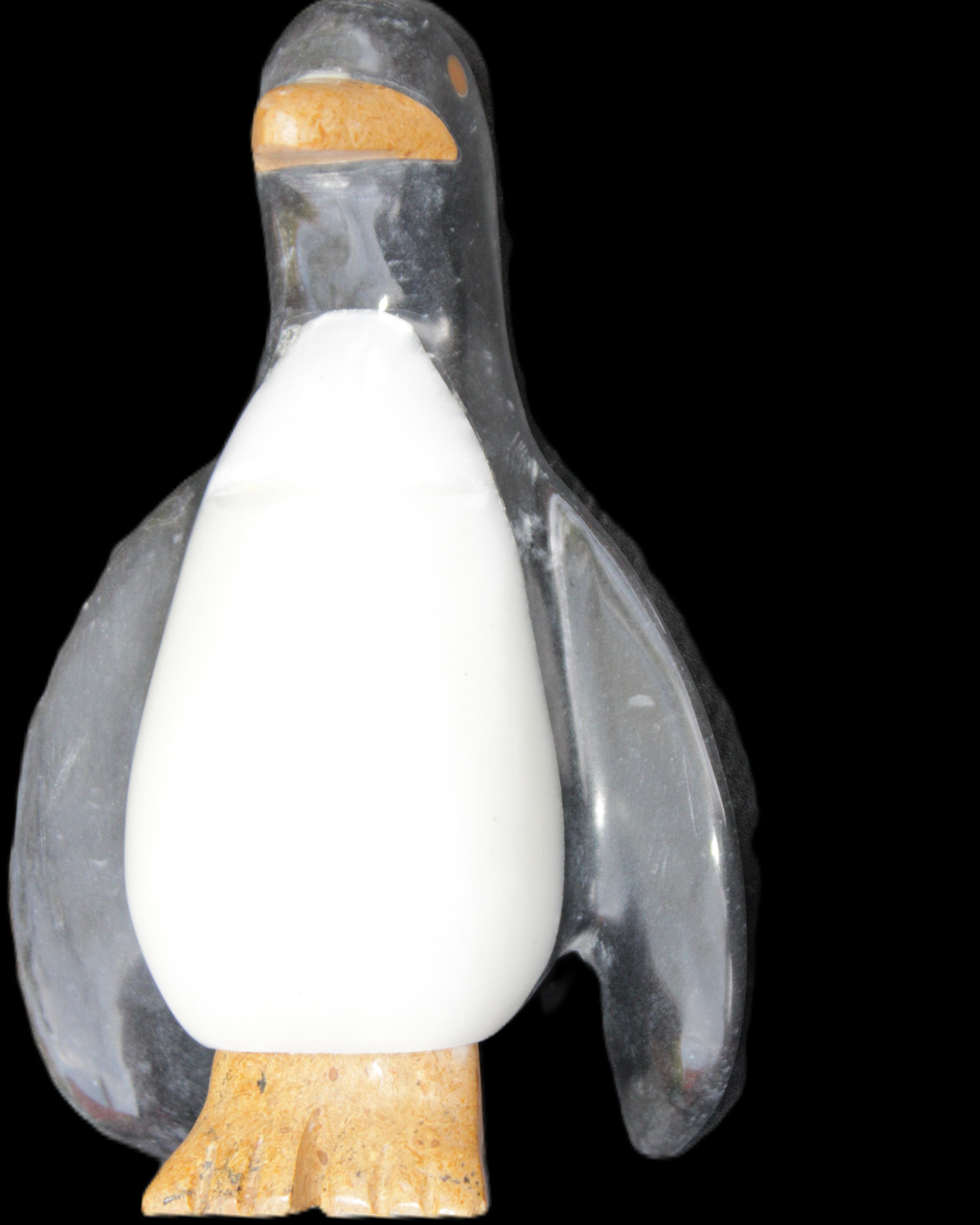Jade hand-carved Penguin 93*61*154mm 787g in sunlight - Rocks and Things Store