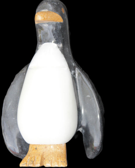 Jade hand-carved Penguin 93*61*154mm 787g in sunlight - Rocks and Things Store