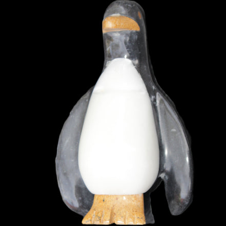 Jade hand-carved Penguin 93*61*154mm 787g in sunlight - Rocks and Things Store