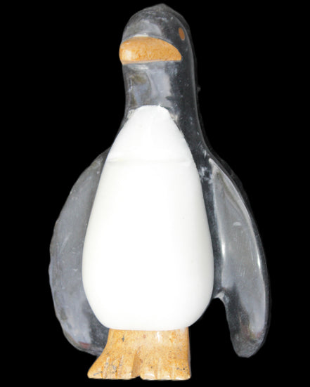 Jade hand-carved Penguin 93*61*154mm 787g in sunlight - Rocks and Things Store