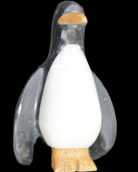 Jade hand-carved Penguin 93*61*154mm 787g in sunlight - Rocks and Things Store