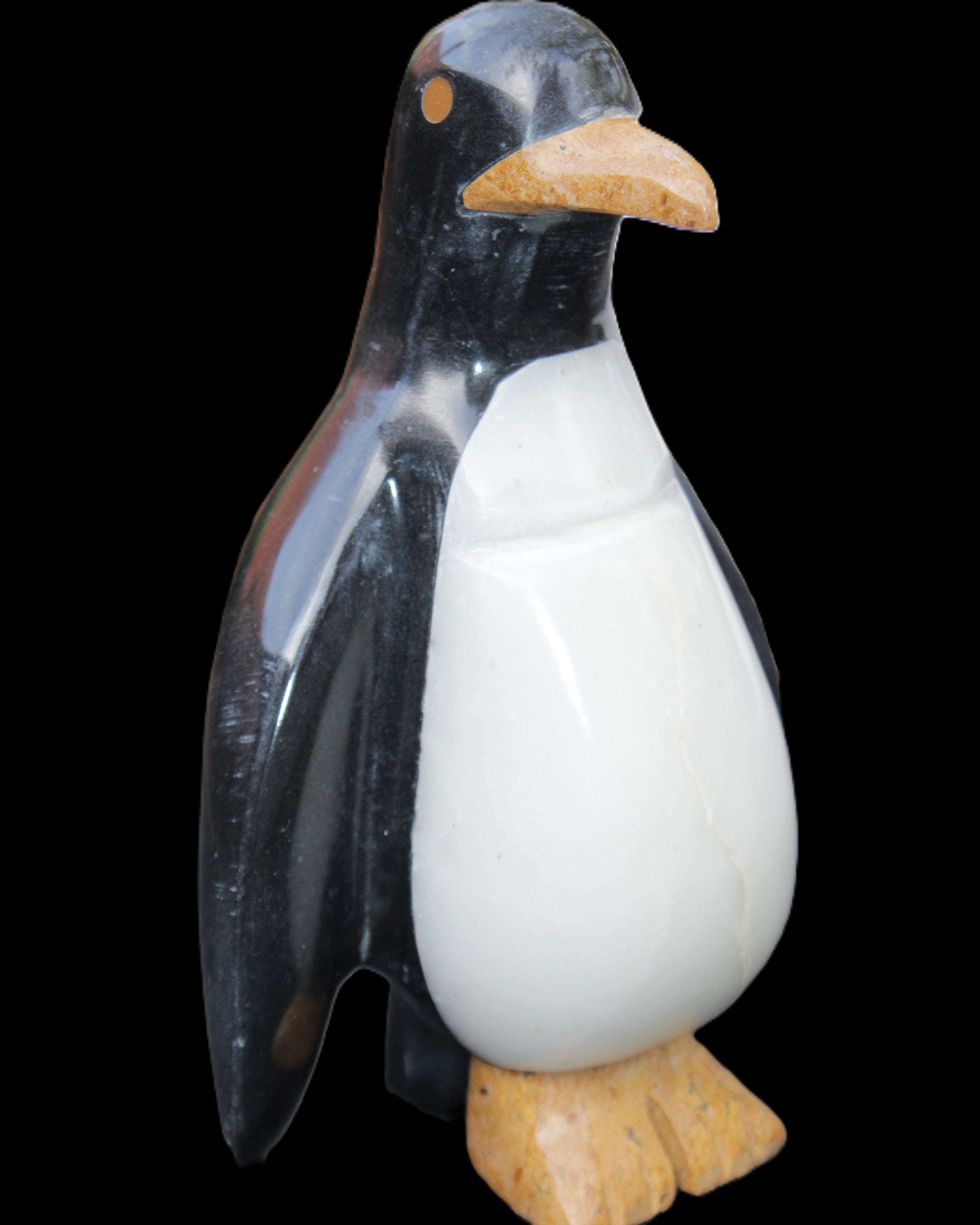 Jade hand-carved Penguin 97*64*150mm 801g in sunlight - Rocks and Things Store