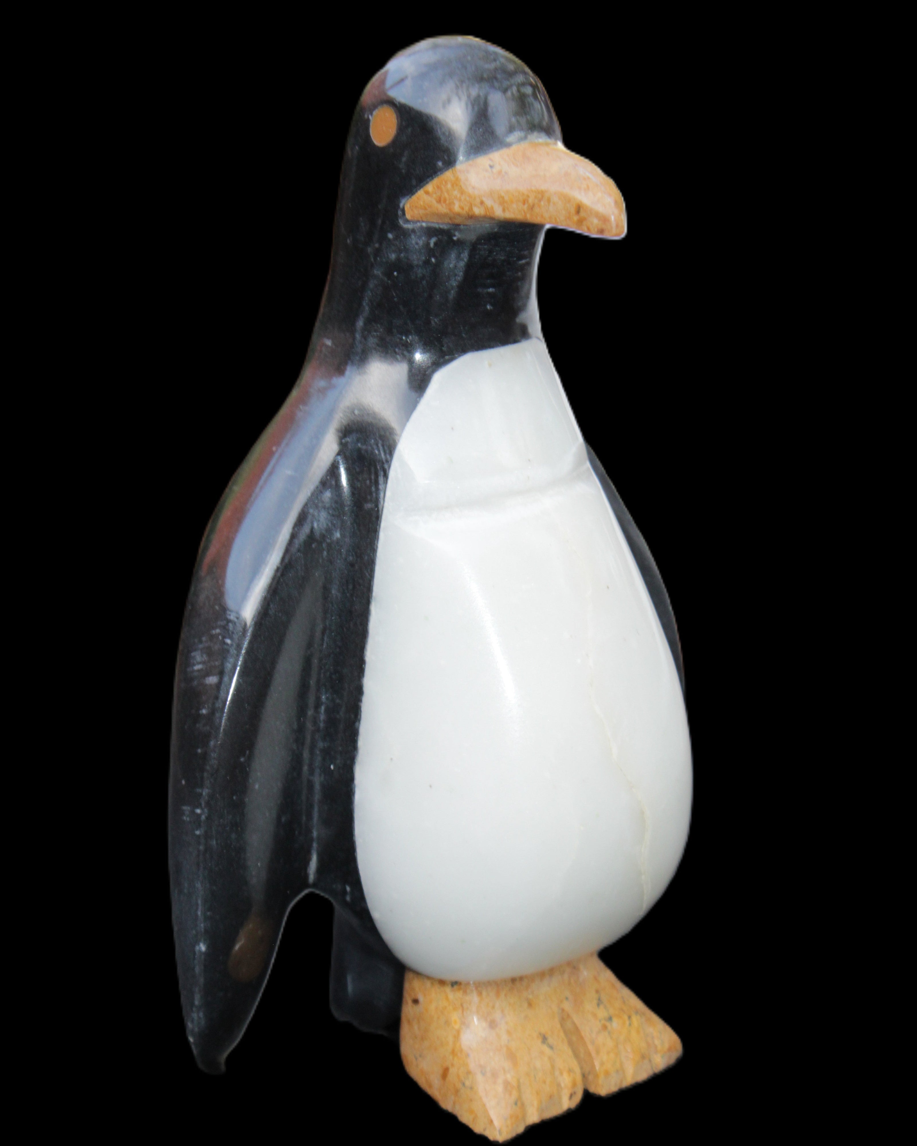 Jade hand-carved Penguin 97*64*150mm 801g in sunlight - Rocks and Things Store
