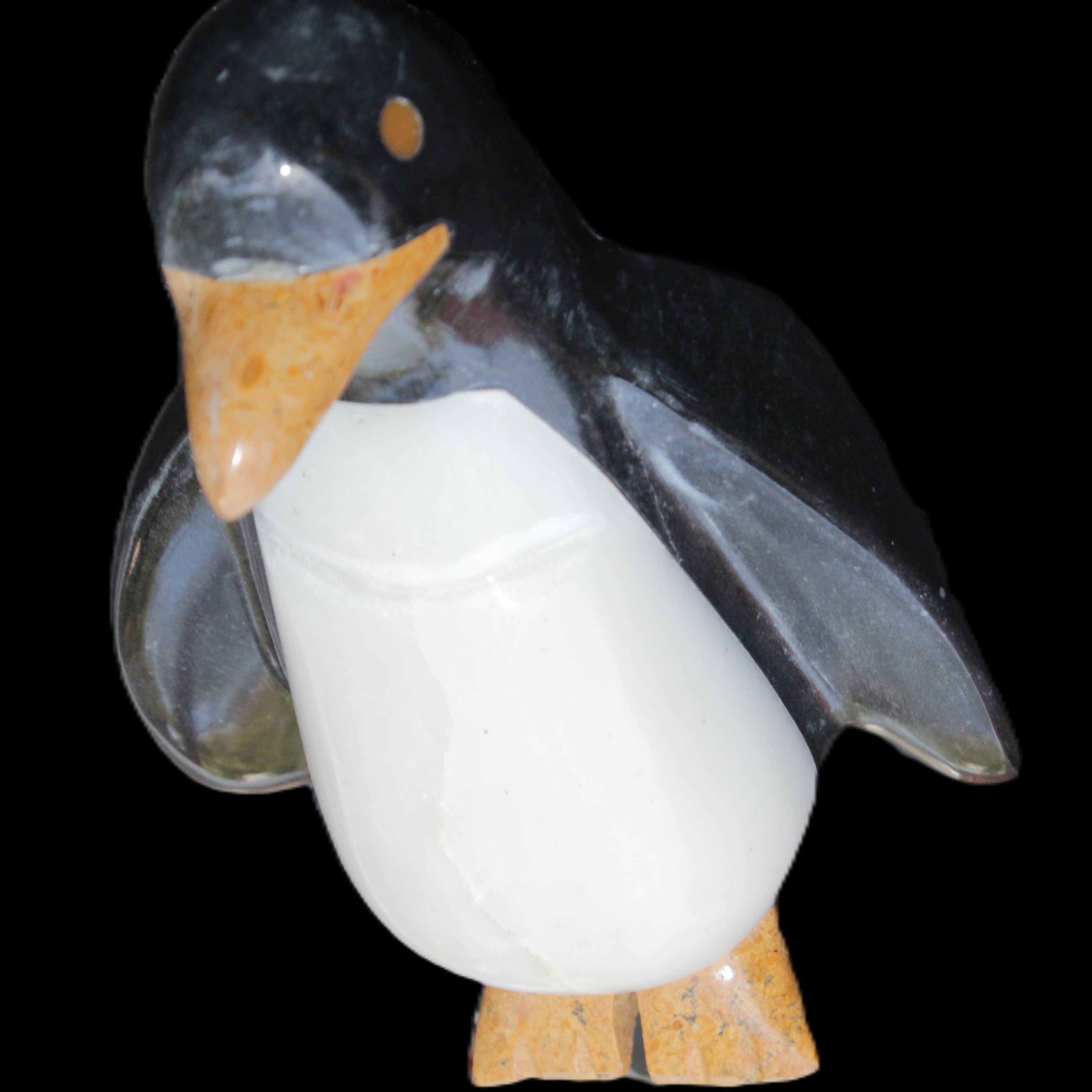 Jade hand-carved Penguin 97*64*150mm 801g in sunlight - Rocks and Things Store