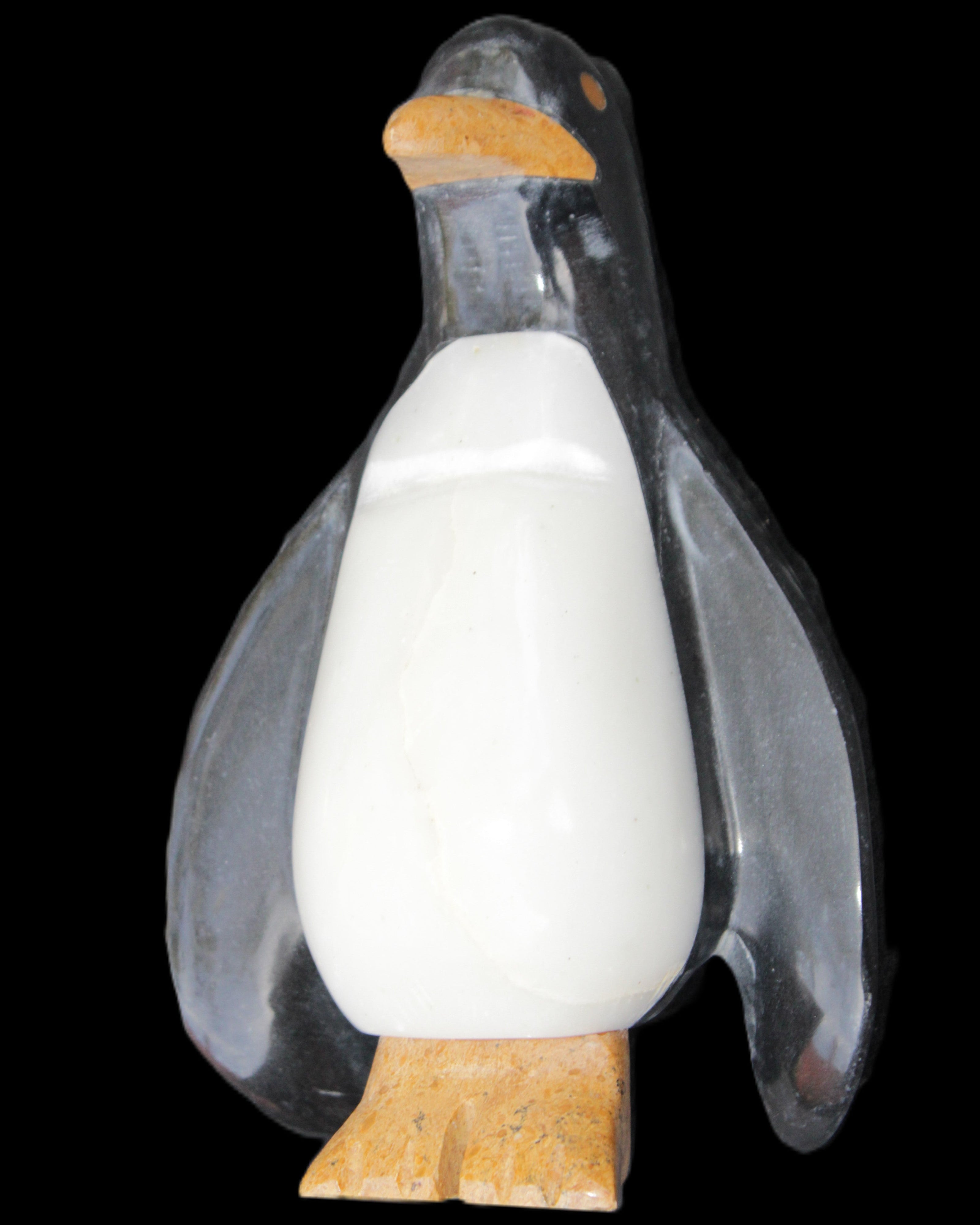 Jade hand-carved Penguin 97*64*150mm 801g in sunlight - Rocks and Things Store
