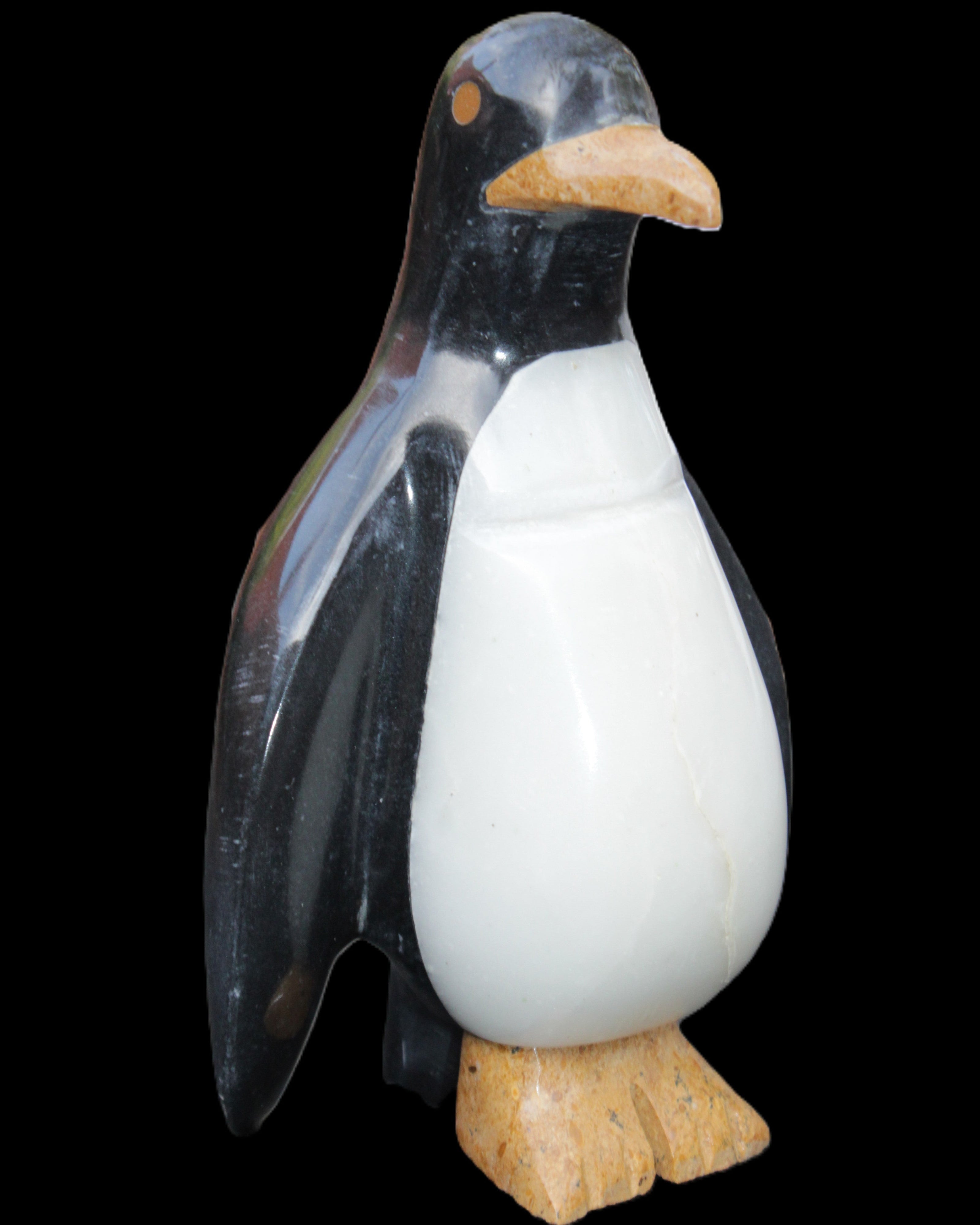 Jade hand-carved Penguin 97*64*150mm 801g in sunlight - Rocks and Things Store