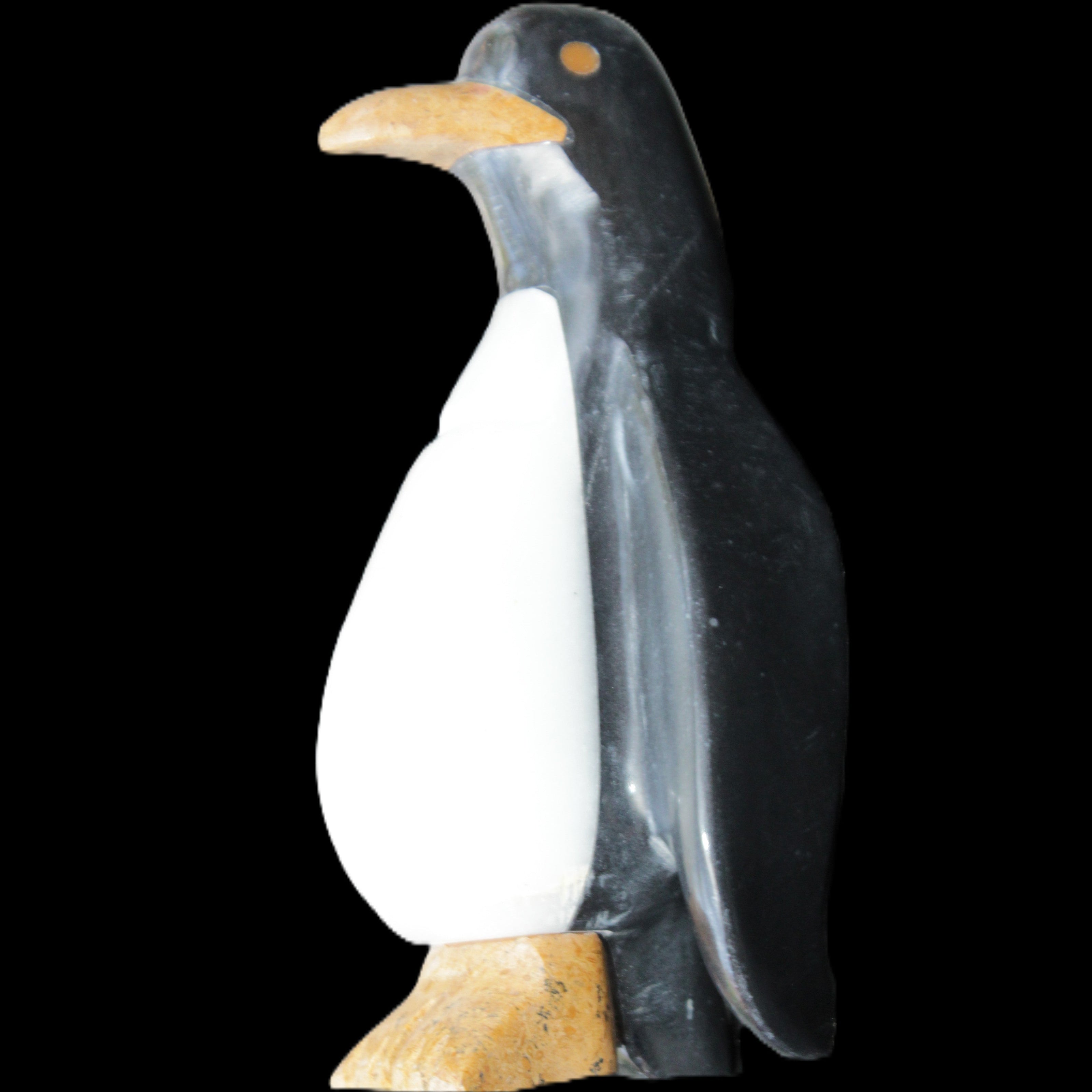 Jade hand-carved Penguin 97*64*150mm 801g in sunlight - Rocks and Things Store