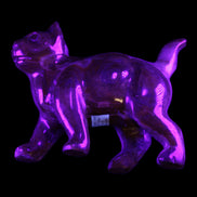 Afghan Jade hand-carved Cat 128*42*102mm 636g in UV light - Rocks and Things Store