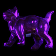 Afghan Jade hand-carved Cat 128*42*102mm 636g in UV light - Rocks and Things Store