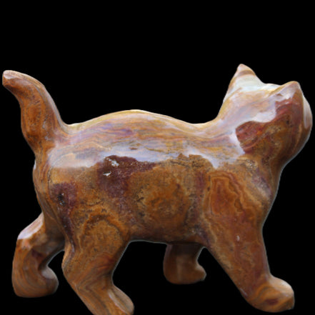 Afghan Jade hand-carved Cat 128*42*102mm 636g in sunlight - Rocks and Things Store