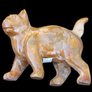 Afghan Jade hand-carved Cat 128*42*102mm 636g in sunlight - Rocks and Things Store