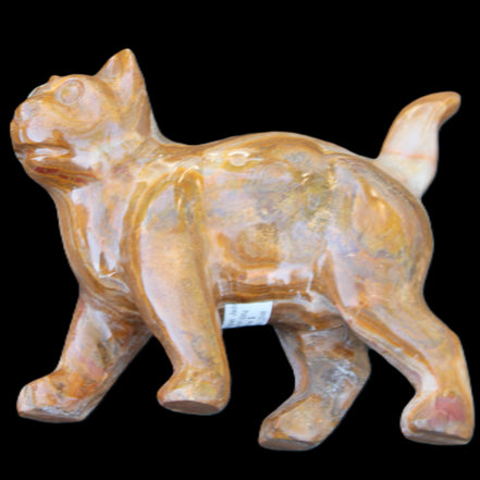 Afghan Jade hand-carved Cat 128*42*102mm 636g in sunlight - Rocks and Things Store