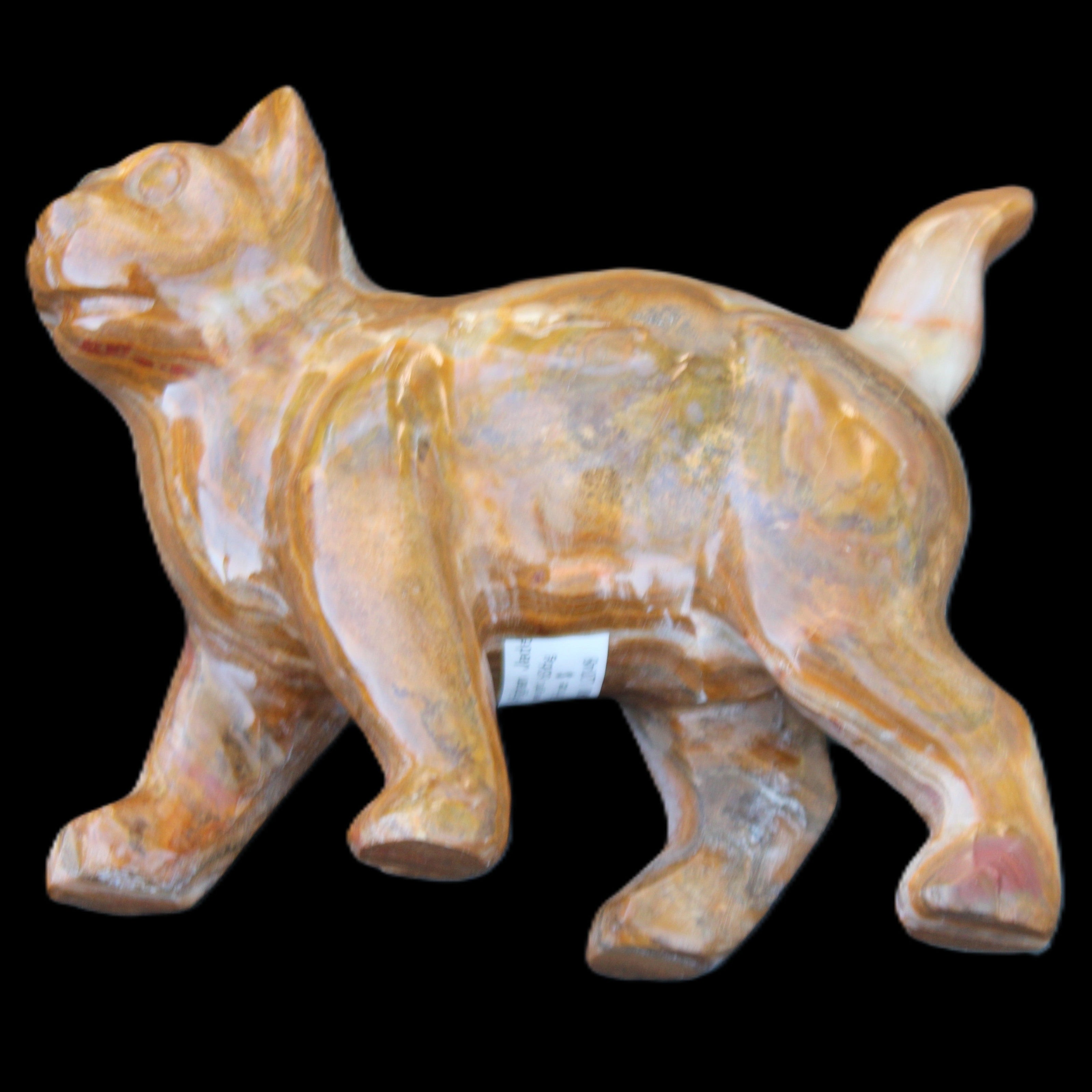 Afghan Jade hand-carved Cat 128*42*102mm 636g in sunlight - Rocks and Things Store