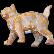 Afghan Jade hand-carved Cat 128*42*102mm 636g in sunlight - Rocks and Things Store