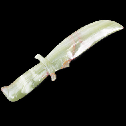 Afghan Jade hand-carved Ceremonial Knife 300*20*70mm 544g in sunlight - Rocks and Things Store