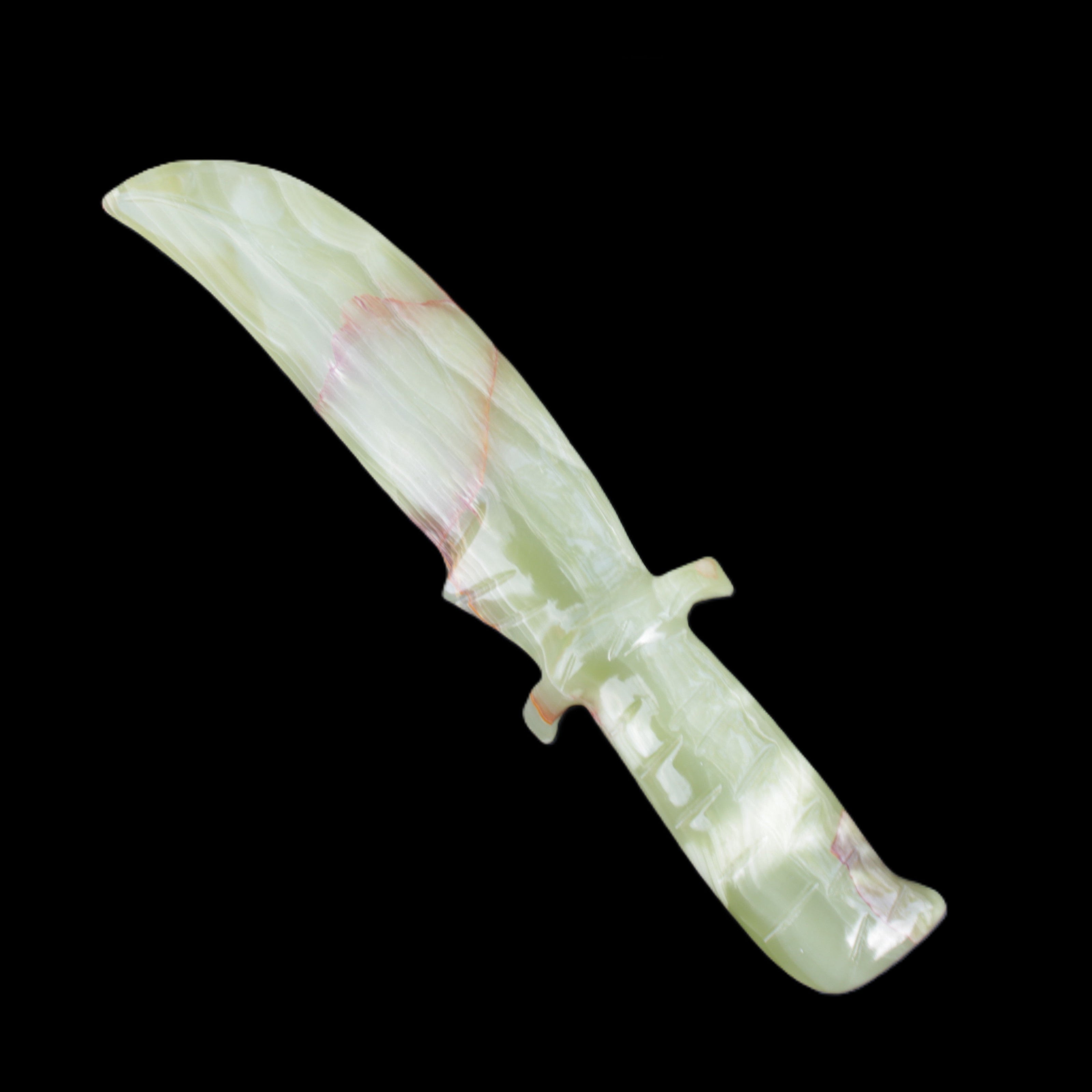 Afghan Jade hand-carved Ceremonial Knife 300*20*70mm 544g in sunlight - Rocks and Things Store