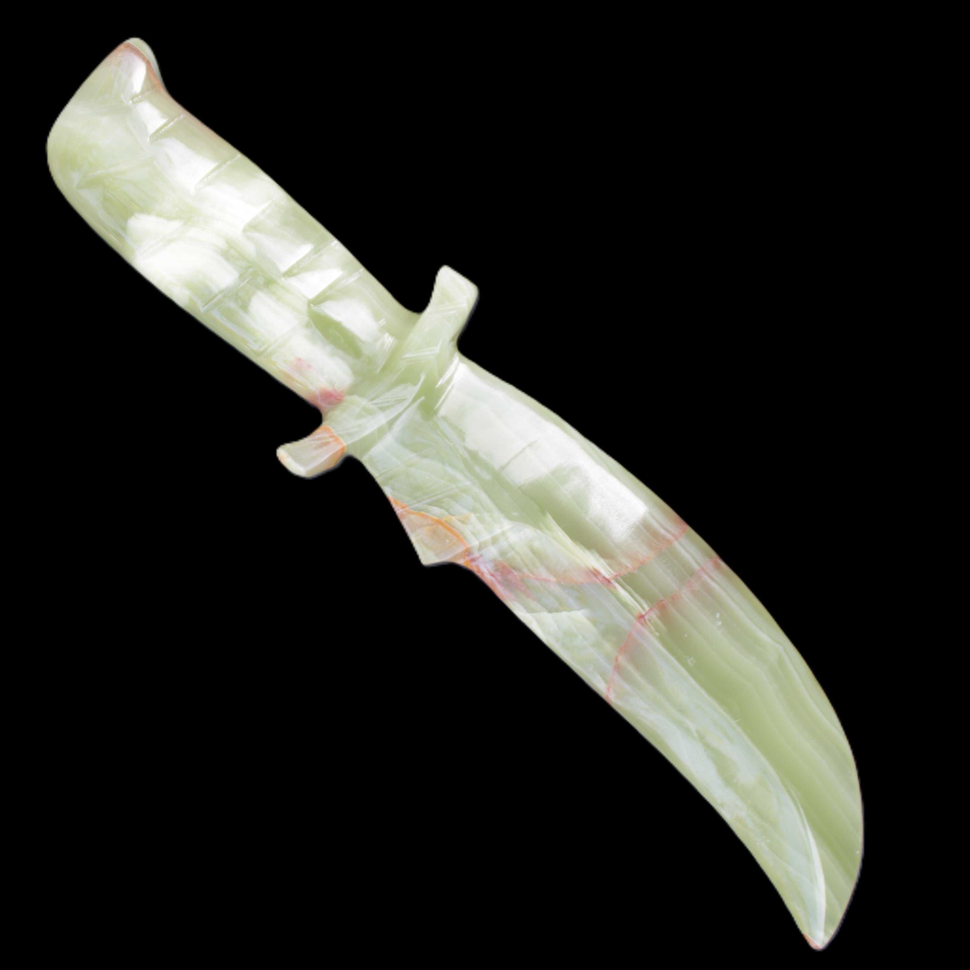 Afghan Jade hand-carved Ceremonial Knife 300*20*70mm 544g in sunlight - Rocks and Things Store