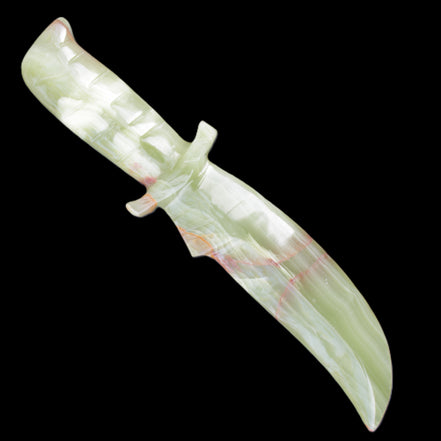 Afghan Jade hand-carved Ceremonial Knife 300*20*70mm 544g in sunlight - Rocks and Things Store