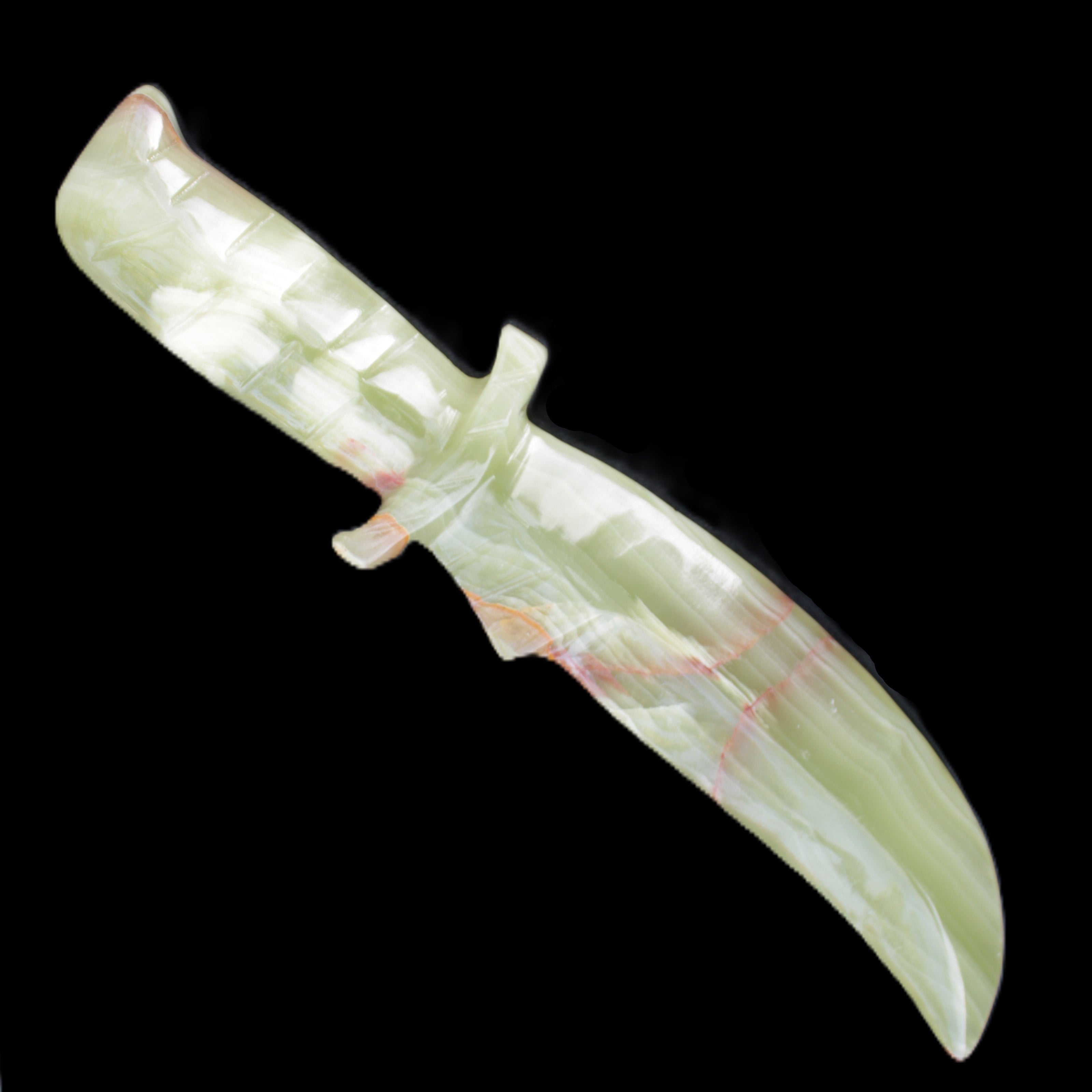 Afghan Jade hand-carved Ceremonial Knife 300*20*70mm 544g in sunlight - Rocks and Things Store