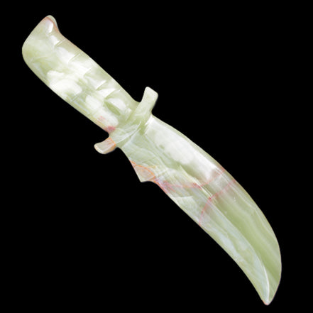 Afghan Jade hand-carved Ceremonial Knife 300*20*70mm 544g in sunlight - Rocks and Things Store