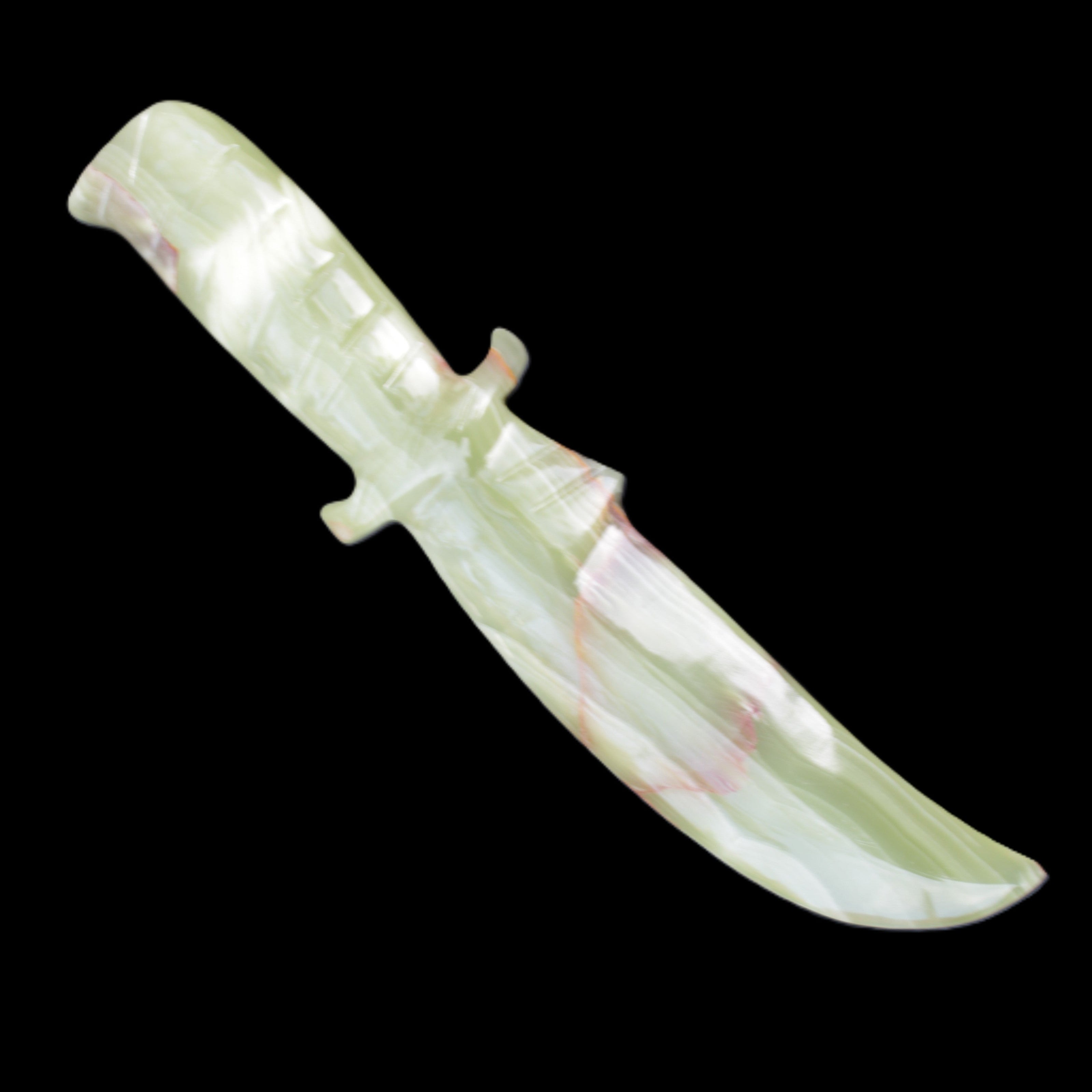 Afghan Jade hand-carved Ceremonial Knife 300*20*70mm 544g in sunlight - Rocks and Things Store