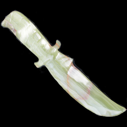 Afghan Jade hand-carved Ceremonial Knife 300*20*70mm 544g in sunlight - Rocks and Things Store