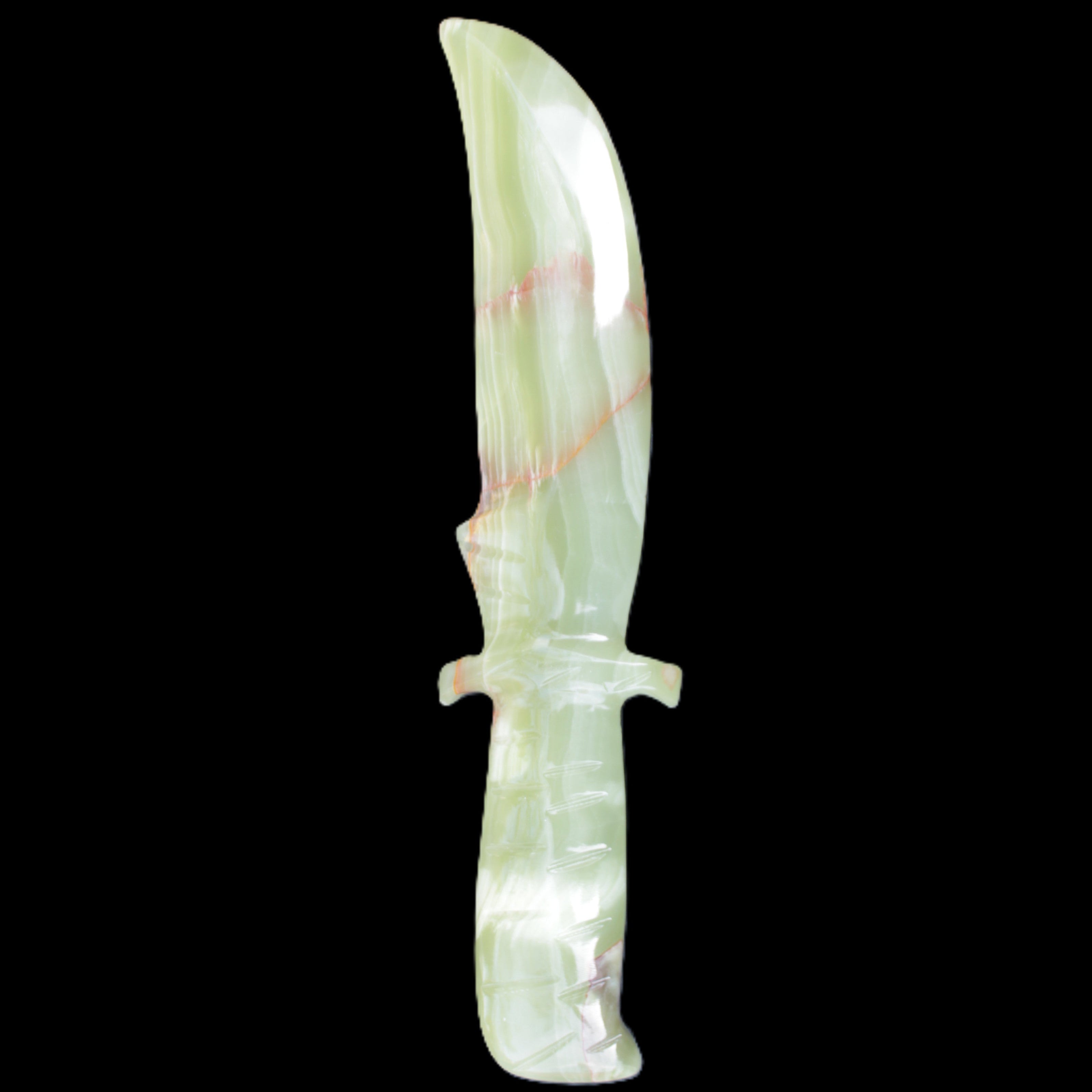 Afghan Jade hand-carved Ceremonial Knife 300*20*70mm 544g in sunlight - Rocks and Things Store