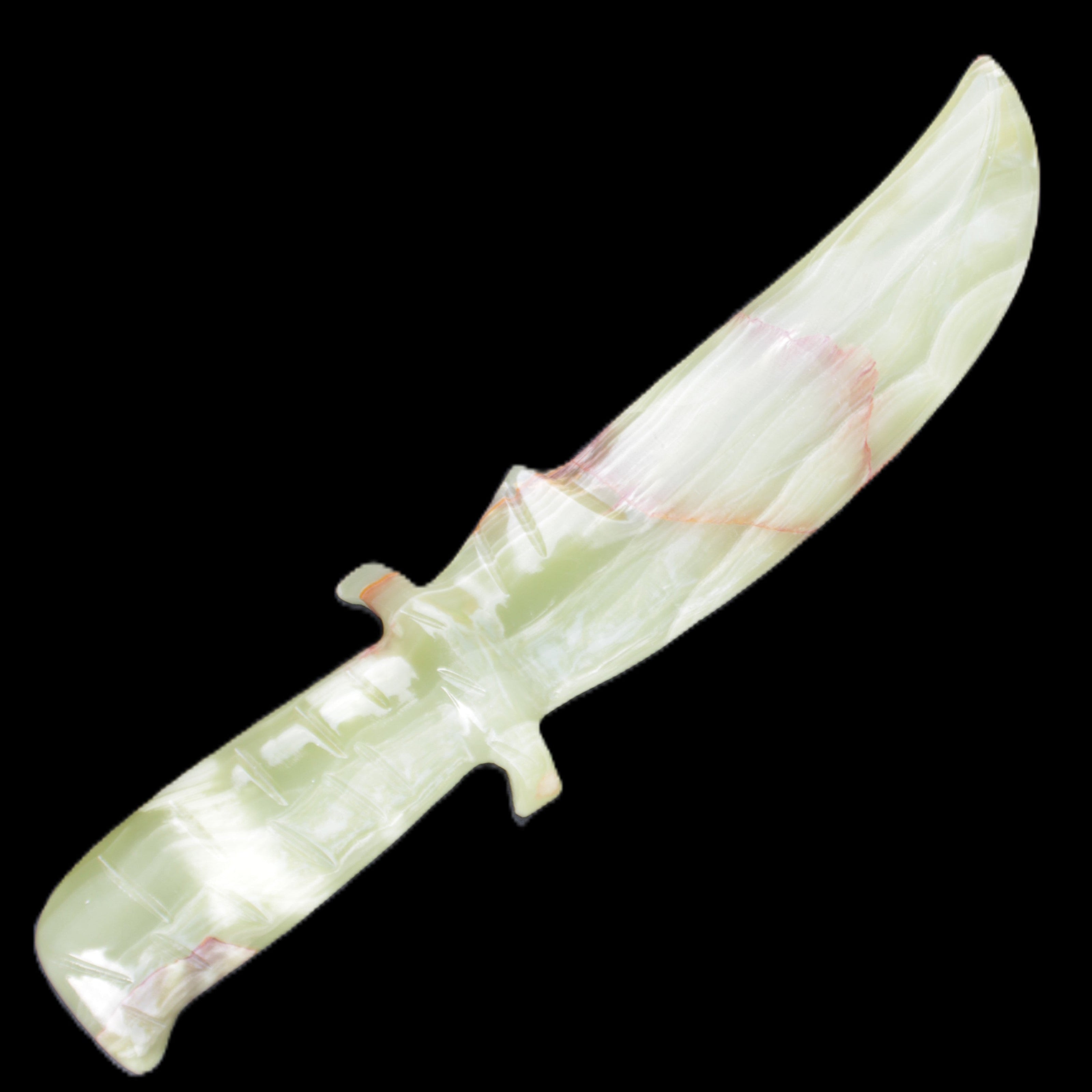 Afghan Jade hand-carved Ceremonial Knife 300*20*70mm 544g in sunlight - Rocks and Things Store