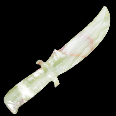 Afghan Jade hand-carved Ceremonial Knife 300*20*70mm 544g in sunlight - Rocks and Things Store