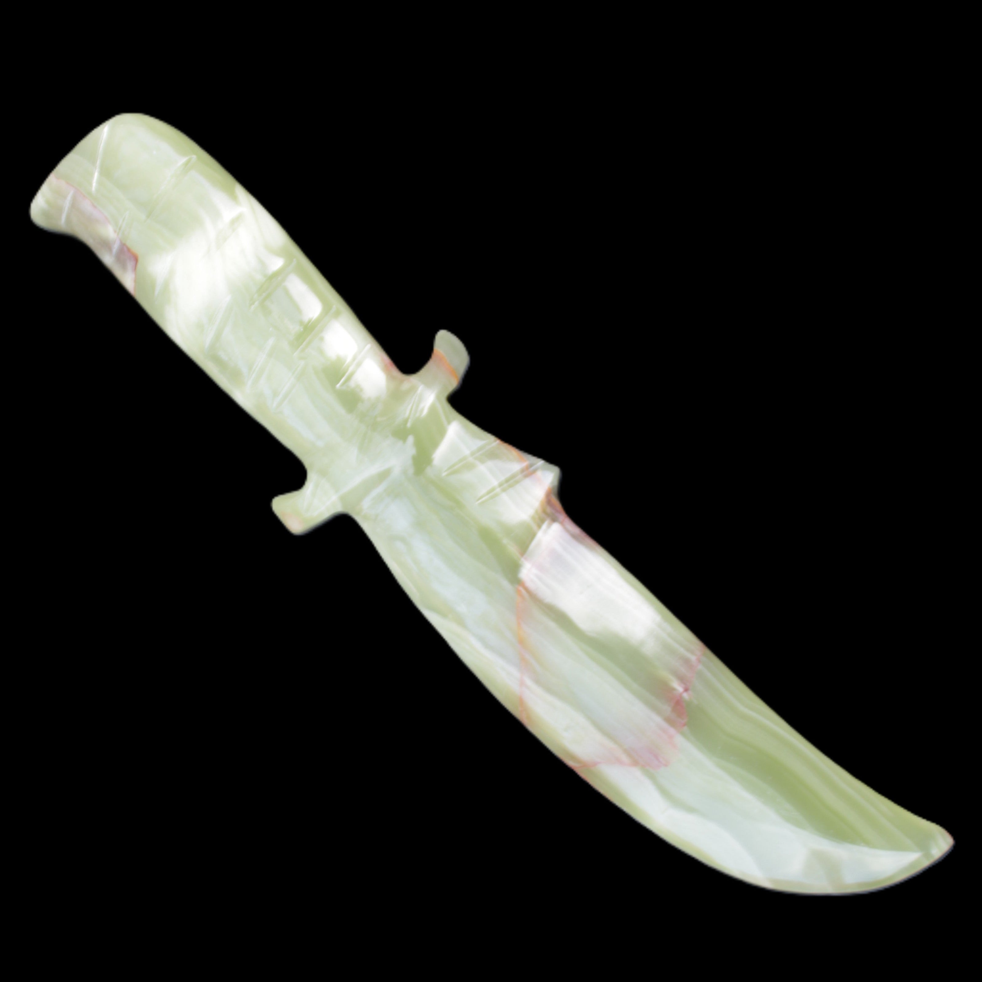 Afghan Jade hand-carved Ceremonial Knife 300*20*70mm 544g in sunlight - Rocks and Things Store