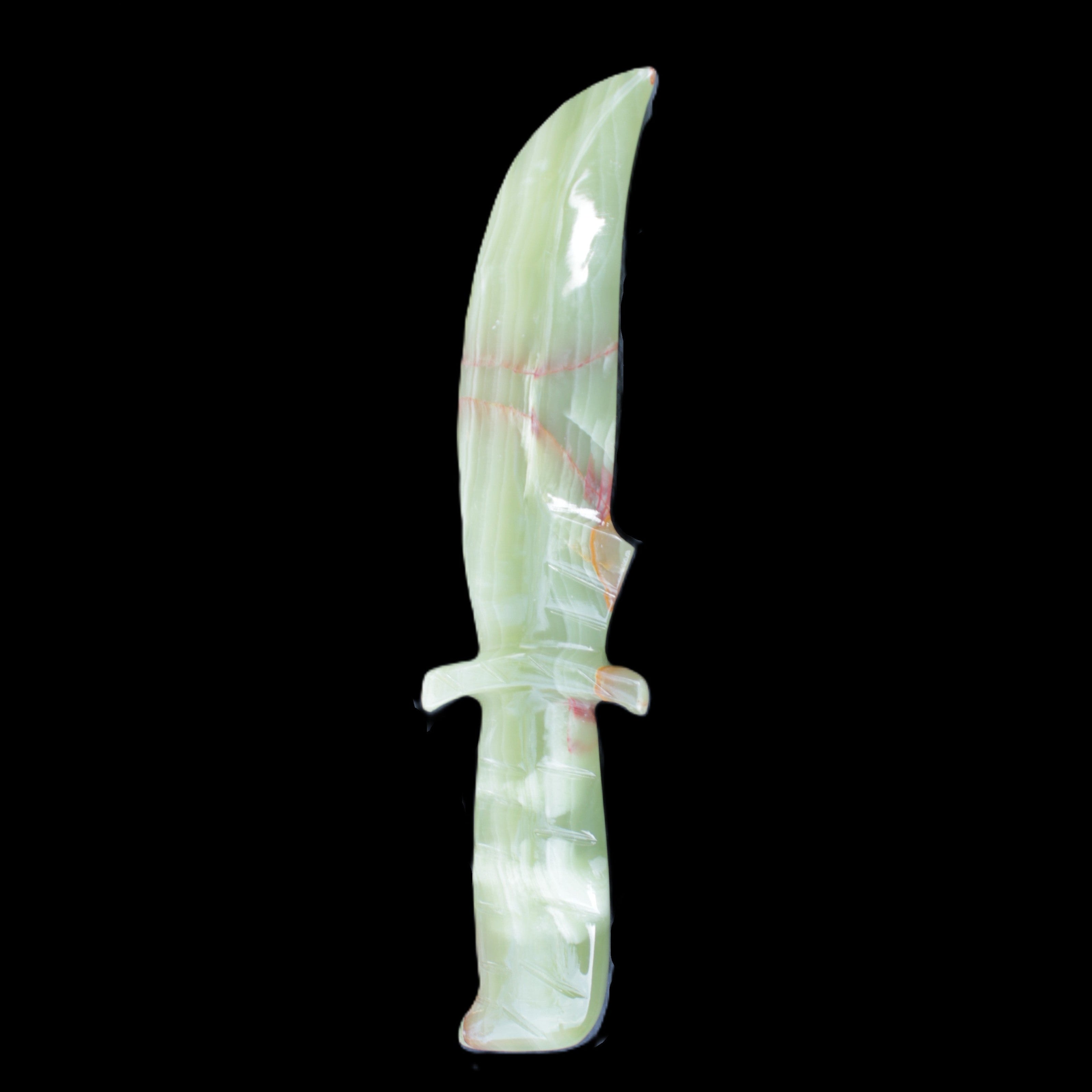 Afghan Jade hand-carved Ceremonial Knife 300*20*70mm 544g in sunlight - Rocks and Things Store