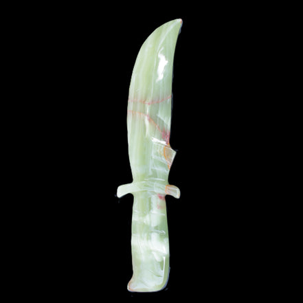 Afghan Jade hand-carved Ceremonial Knife 300*20*70mm 544g in sunlight - Rocks and Things Store