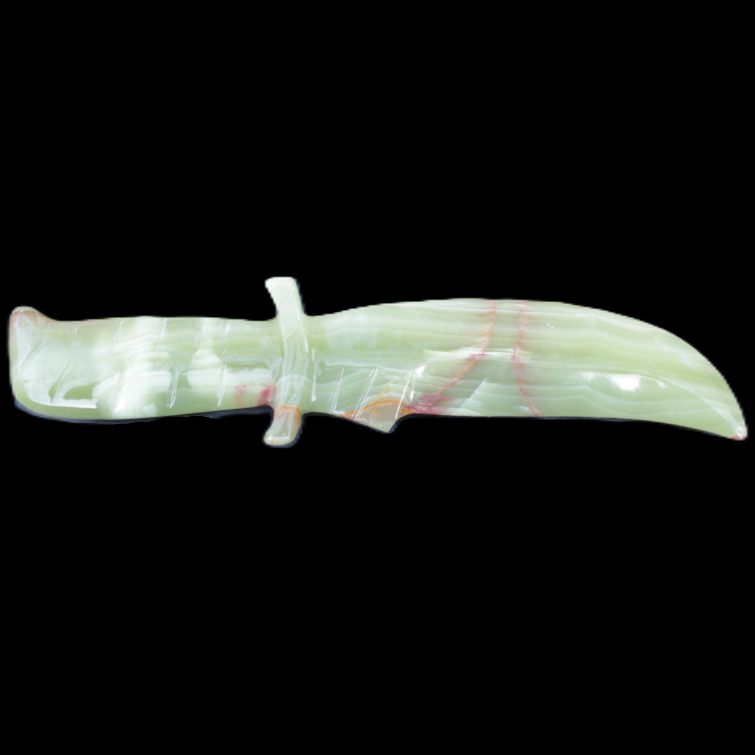Afghan Jade hand-carved Ceremonial Knife 300*20*70mm 544g in sunlight - Rocks and Things Store
