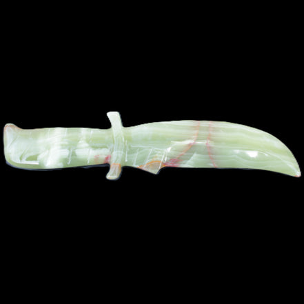 Afghan Jade hand-carved Ceremonial Knife 300*20*70mm 544g in sunlight - Rocks and Things Store