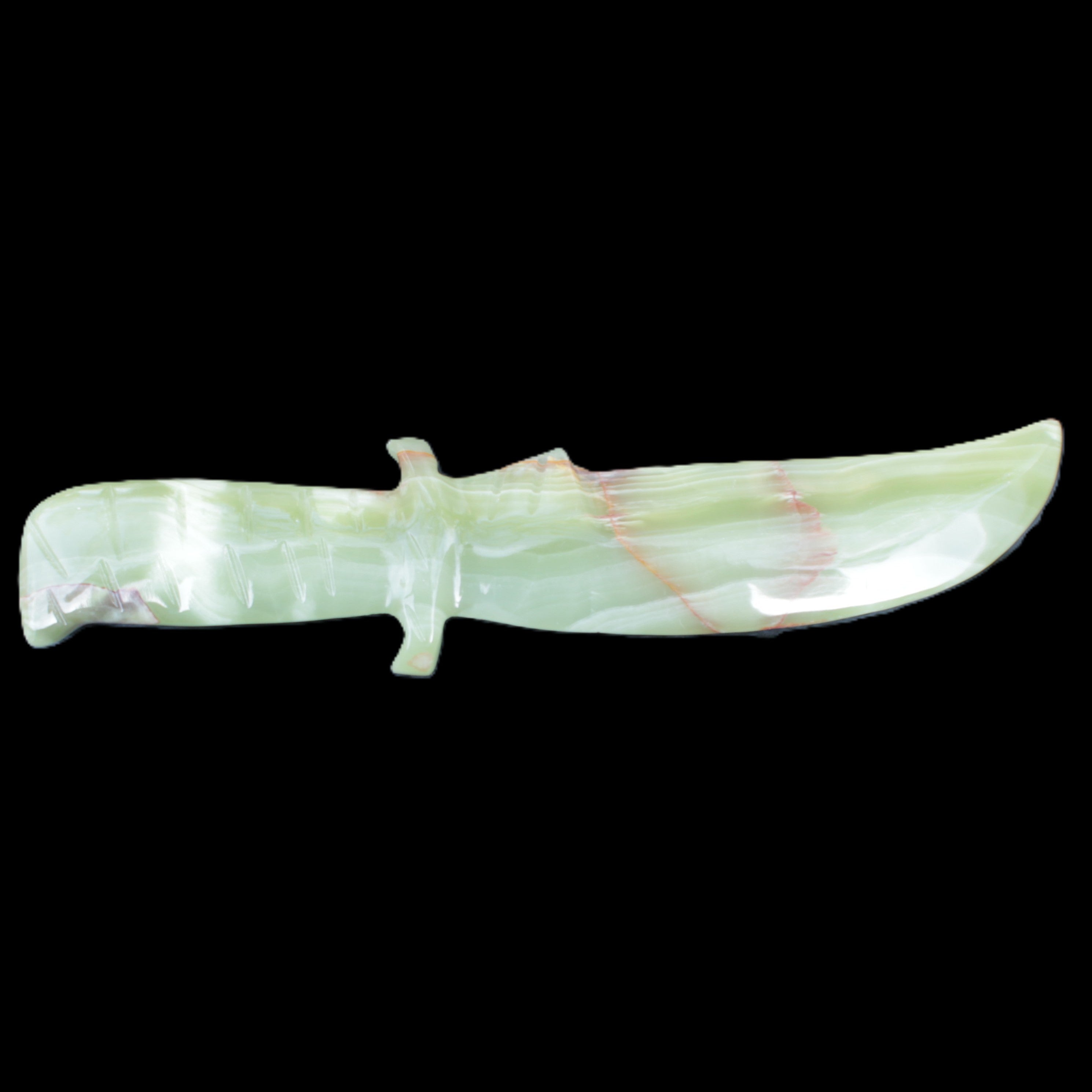 Afghan Jade hand-carved Ceremonial Knife 300*20*70mm 544g in sunlight - Rocks and Things Store