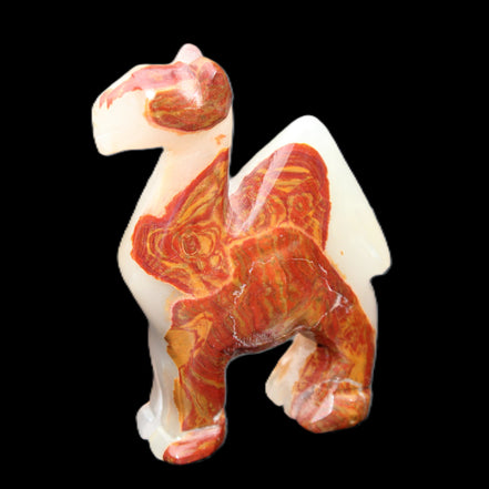 Afghan Jade hand-carved Camel 80*24*103mm 222g in sunlight - Rocks and Things Store