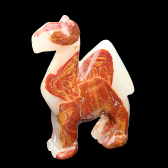 Afghan Jade hand-carved Camel 80*24*103mm 222g in sunlight - Rocks and Things Store