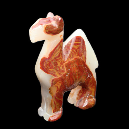 Afghan Jade hand-carved Camel 80*24*103mm 222g in sunlight - Rocks and Things Store