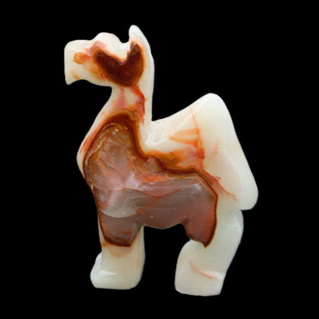 Afghan Jade hand-carved Camel 70*26*105mm 256g in sunlight - Rocks and Things Store