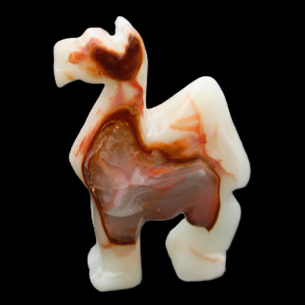 Afghan Jade hand-carved Camel 70*26*105mm 256g in sunlight - Rocks and Things Store