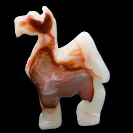 Afghan Jade hand-carved Camel 70*26*105mm 256g in sunlight - Rocks and Things Store